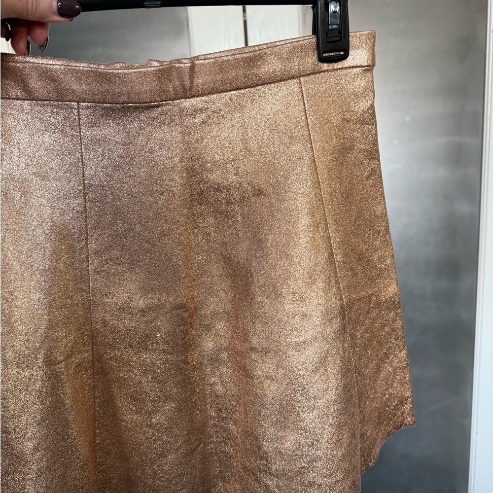 Elegant Golden Shimmer Girls Skirt